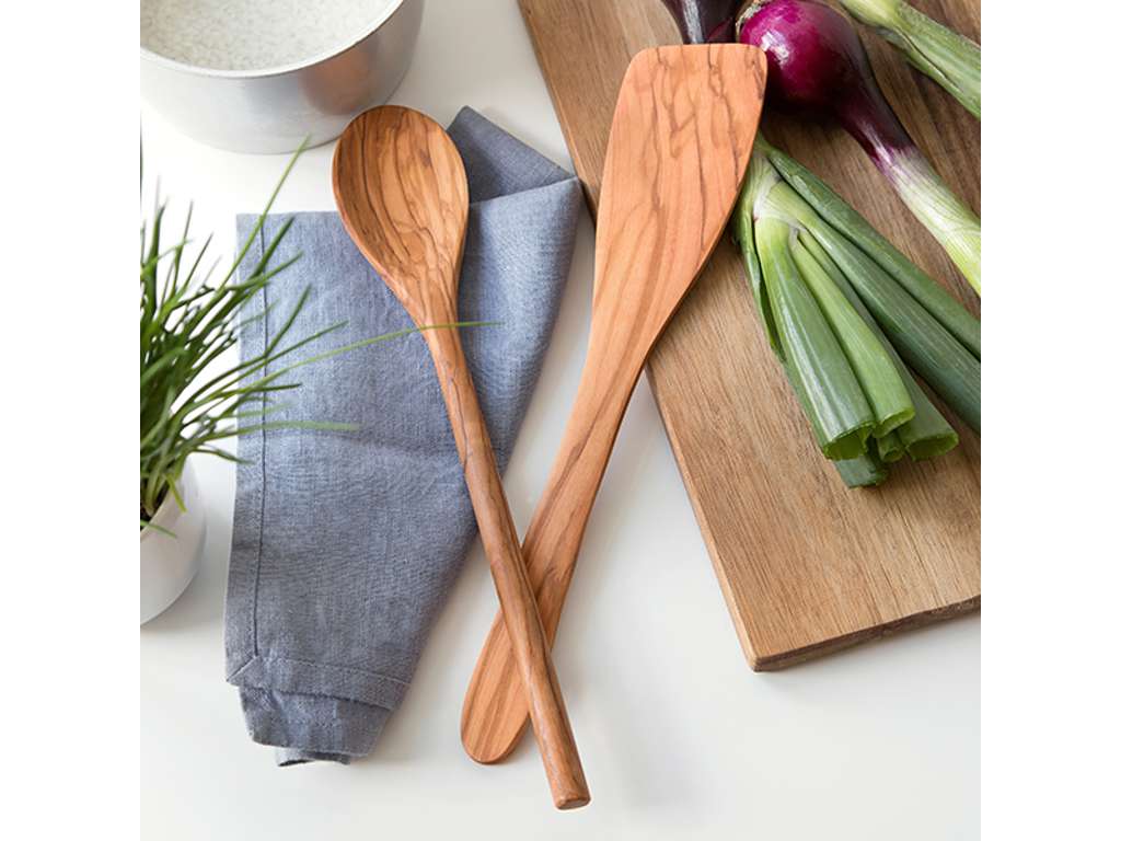 Paleta y Cuchara de Olla Madera de Olivo