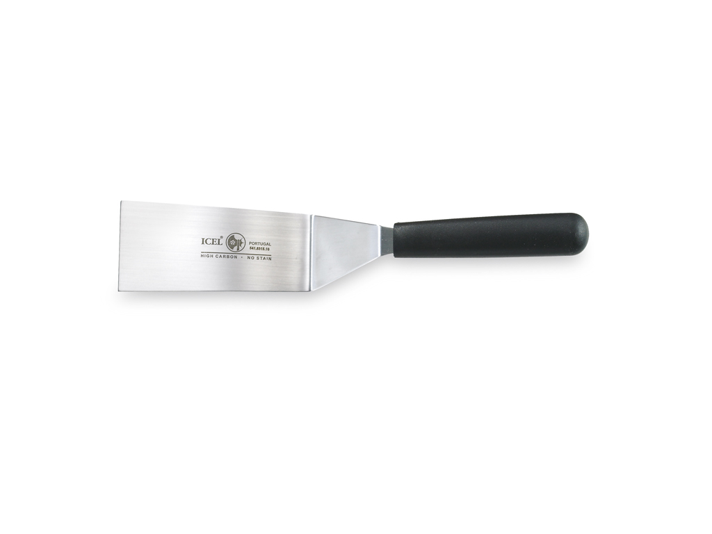 Cuchillo de paleta de acero inoxidable negro 10cm inclinado