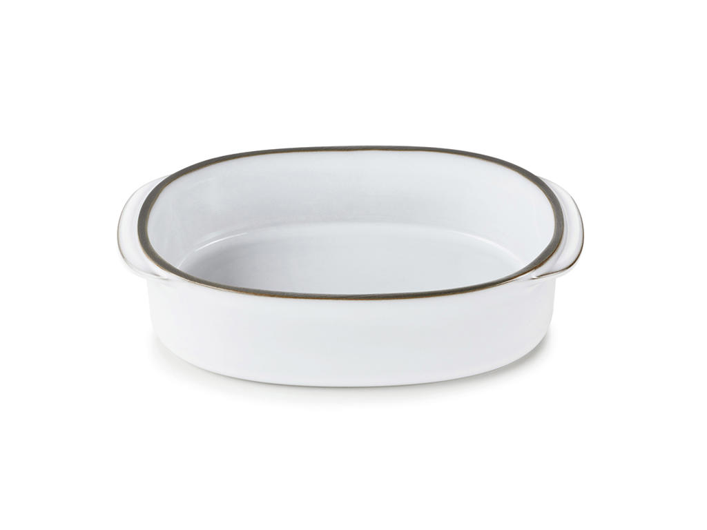 Plato Oval 16x11 cm Blanco Caractere Culinaire
