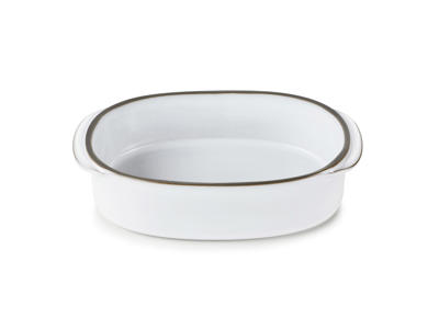 Plato Oval 16x11 cm Blanco Caractere Culinaire