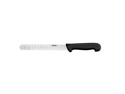 Cuchillo para bagel, 20 cm, Senjen Basis, Negro, con corte de aire y ondulado
