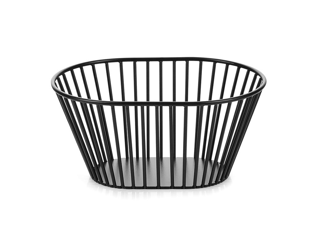 Cesta de pan Oval 20x15 cm Metal negro Inspired By
