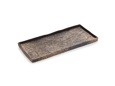 Plato Rectangular 30x13,5 cm Oro Solsticio