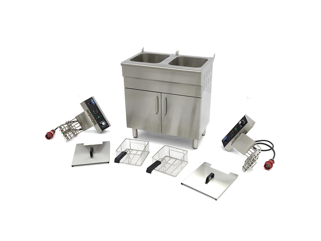 Maxima Freidora 2 cestas 2x16 ltr con armario inferior