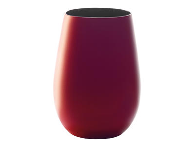 Vaso de agua con vidrio rojo/negro 46,5cl - 120x64mm