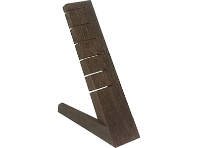 Bloque de cuchillos de madera oscura con 6 ranuras