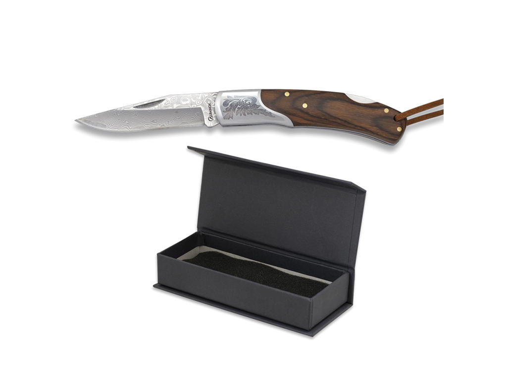 Cuchillo de bolsillo 6,5 cm 73 capas Holk grabado láser