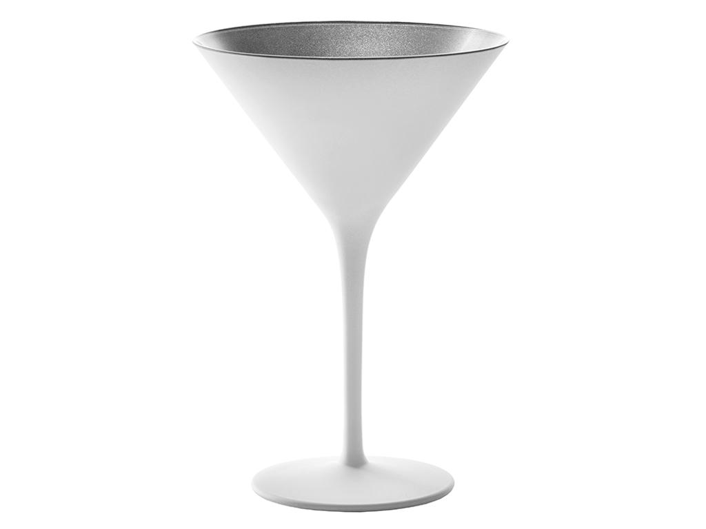 Copa de cóctel con vidrio blanco/plata 24cl - 172x116mm
