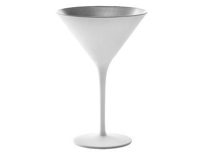 Copa de cóctel con vidrio blanco/plata 24cl - 172x116mm