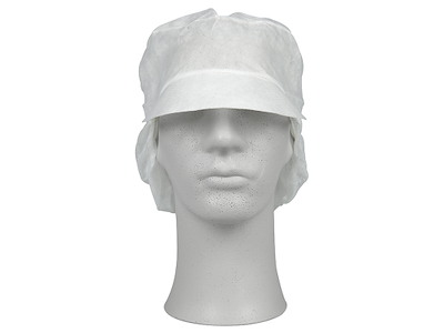 Gorro Snood con red para el cabello blanco tamaño L - 100 unidades