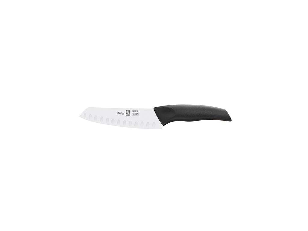 Cuchillo Santoku, 14 cm, Icel I-Tech, negro