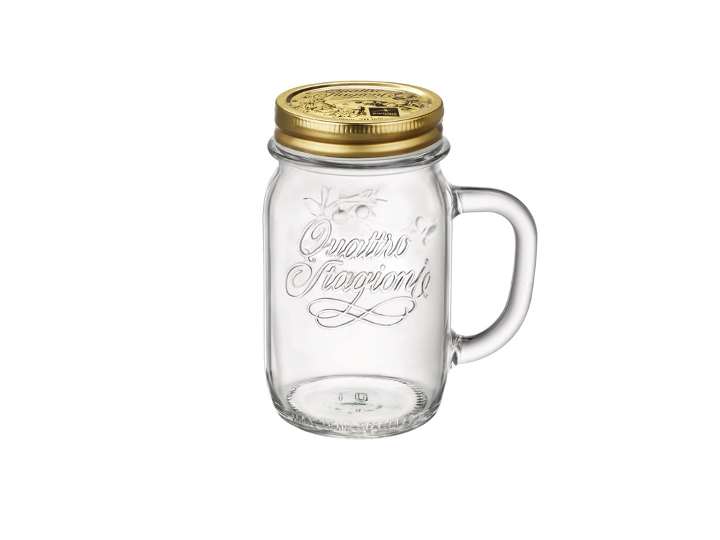 Vaso de bebida Quattro Stagioni con asa sin tapa