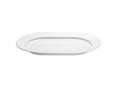 Plato Oval Plisado 36x25 cm Blanco