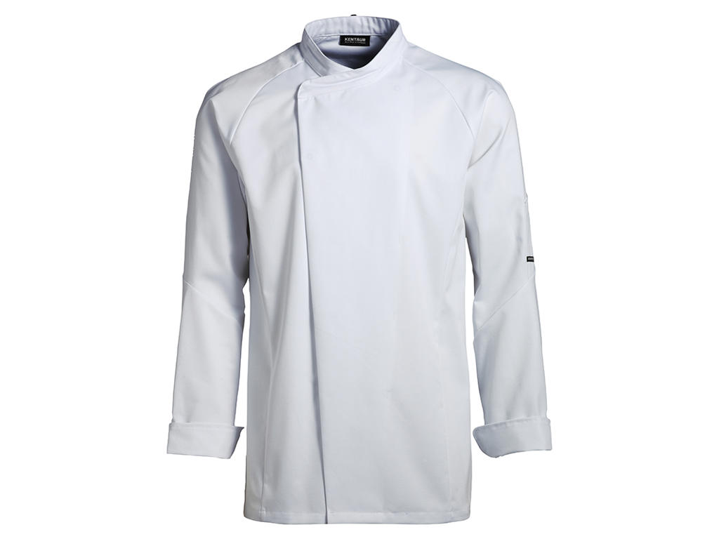 Kentaur Chaqueta de Chef Unisex Blanca con manga larga